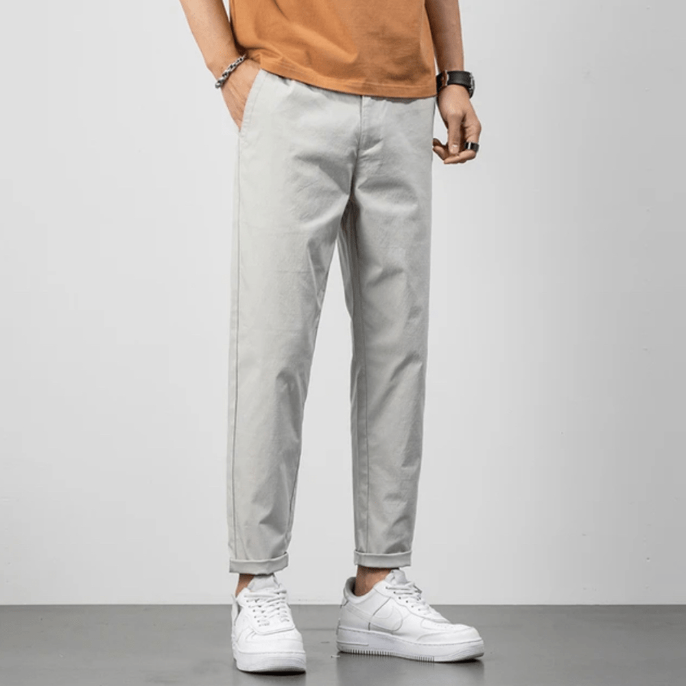 Buy online Grey Solid Chinos Casual Trouser from Bottom Wear for Men by  Cinocci for ₹1219 at 36% off | 2024 Limeroad.com